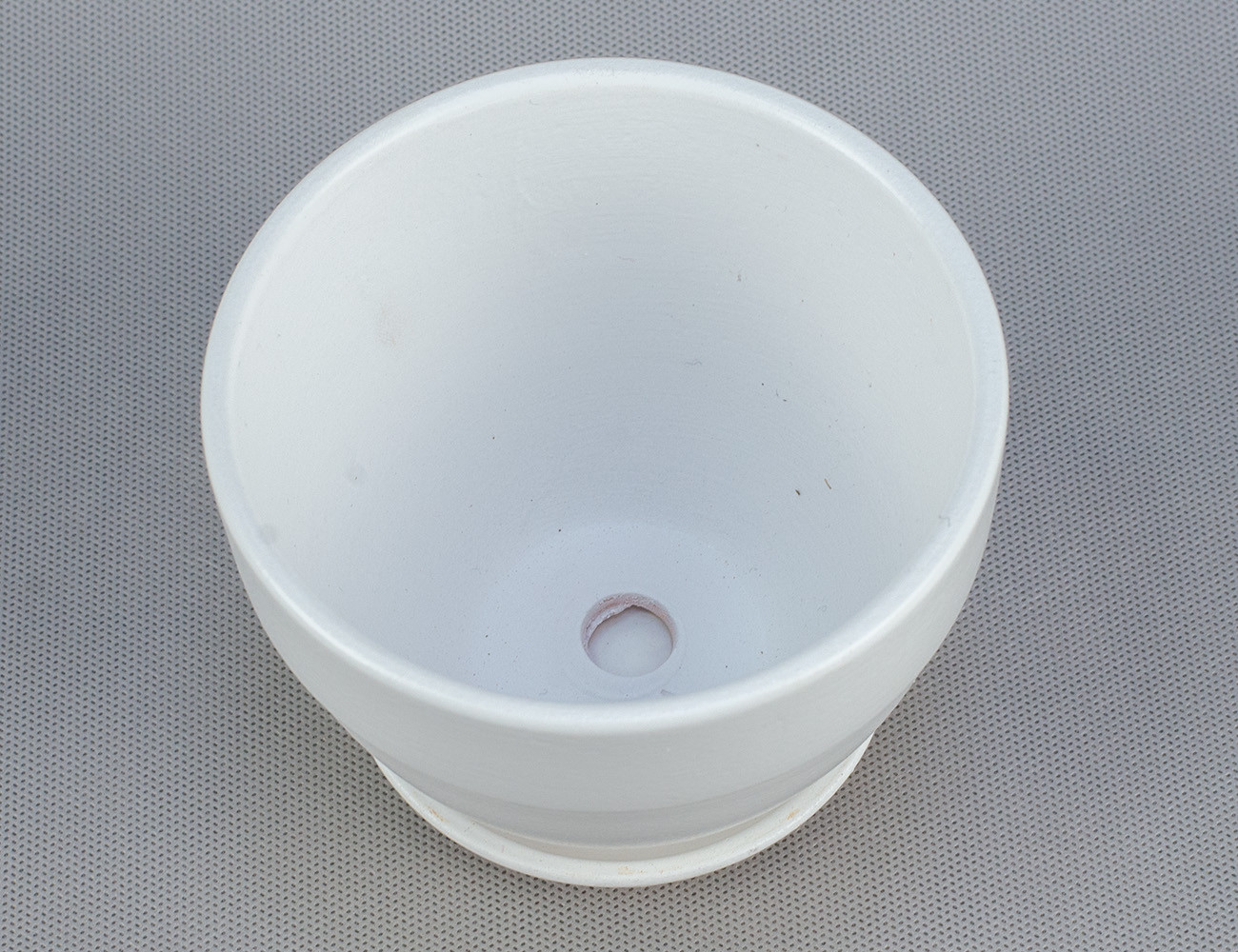 Горшок Модерн белый низкий Ø12 