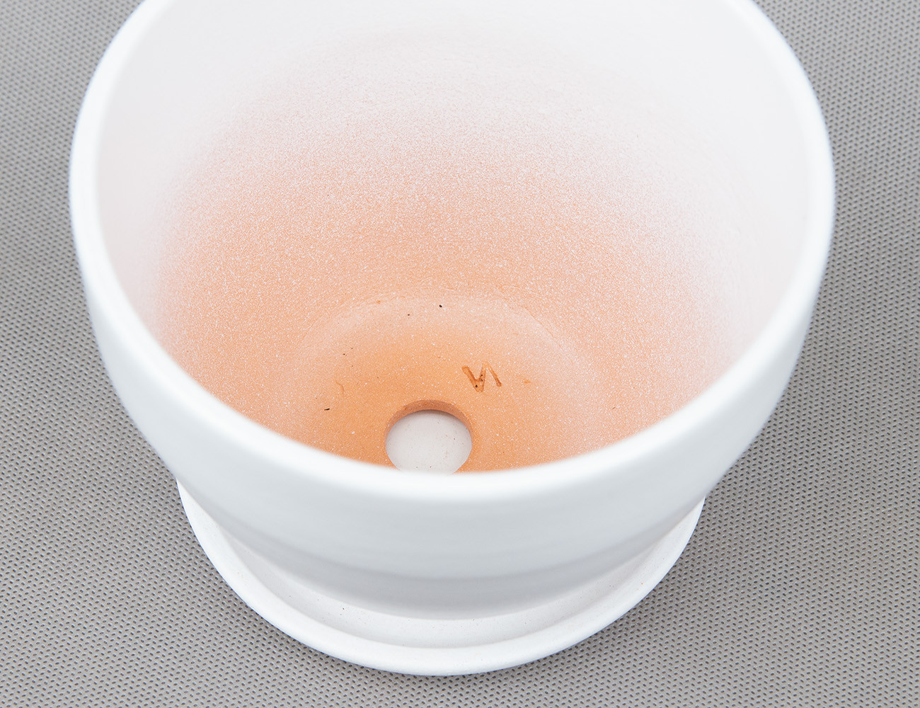 Горшок Модерн белый низкий Ø15